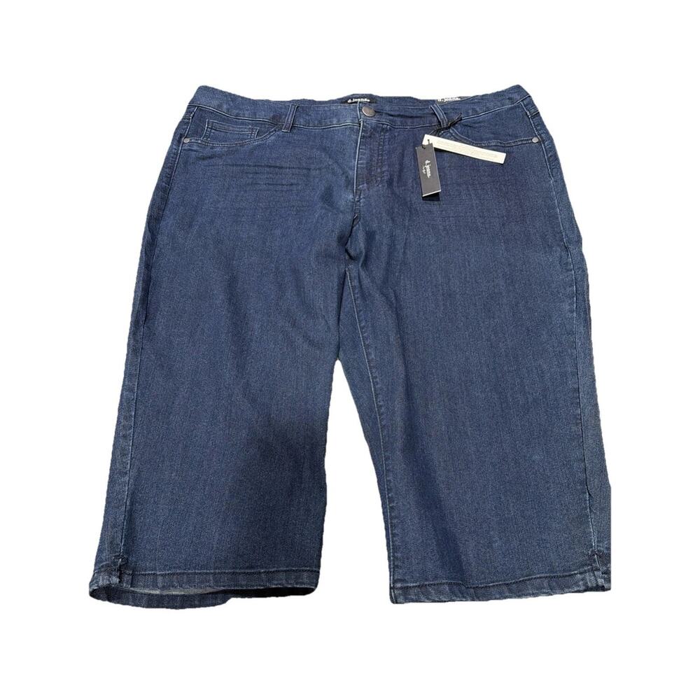 d.jeans Plus 22W Dark Wash Capri Jeans NWT